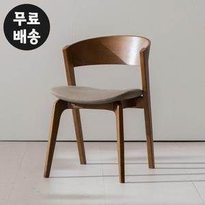 [벤티스가구]솔데 고무나무 원목 패브릭 식탁 의자 모던 디자인 까페 카페(트러플브라운)