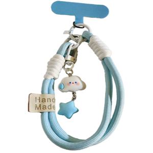 모바일고 분실방지 귀여운 휴대폰 스트랩 하늘색, 1개