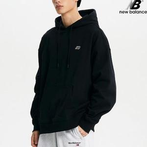 뉴발란스 NBN0E11323-BK ESS 클래식 로고 후드티 세미오버핏 공용 긴팔티