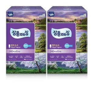 잘풀리는집 명작순수 미용티슈 240매 6입 2개