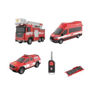 파워키 월드카 NEW 소방차세트 사다리소방차 소방 지휘본부차 순찰차 들것 미니카 자동차 장난감