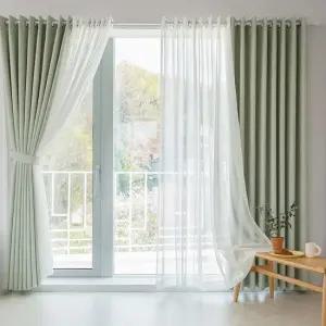 어반 형상기억 암막+무지 속지 특대형 침실 거실커튼 4장