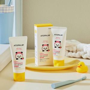 [아토팜] 키즈 치카치카 스텝일 안심치약 3개입 (천연딸기향/저불소...