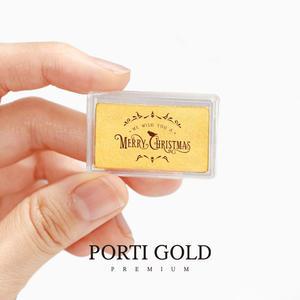 [뽀르띠] 순금 24K 1g 크리스마스 선물 편지 골드바