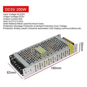 초박형 스위치 전원 공급 장치 5V 40A 200W 우수한 보호 소스 변압기 AC220V-DC SMPS Led 스트립 디스플레