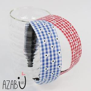 [아자브키즈] 플라 체크 머리띠 여아 아동 헤어밴드 악세사리