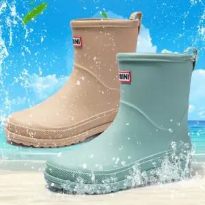 SUISINI 여성 미들 레인부츠 여자 패션 장화 장마