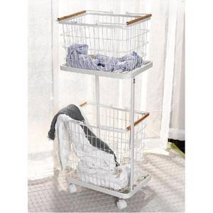 2단 올스텐 철제 욕실 레이어2 빨래방 빨래 봉주르마담 우드 옷걸이 빨래바구니 철재 스텐