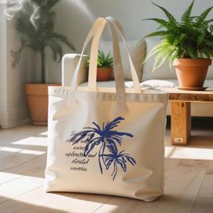 에스티아 B021 야자수 캔버스백 에코백