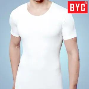 BYC 남성 에어로쉬 반팔런닝 5개세트 흰색 남자런닝셔츠 백색 메리야스 이너티셔츠