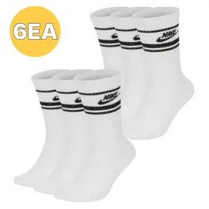 [6EA]  양말 에브리데이 에센셜 크루 삭스 화이트 DX5089-103