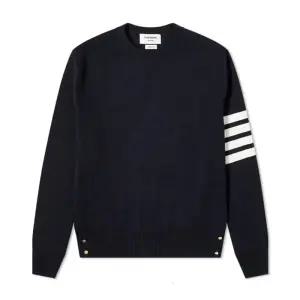 톰브라운 4선 밀라노스티치 라운드니트 MKA202A 00219