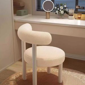 등받이 화장대의자 스툴 탁상 보조 눕방 자취방 공주의자 높은 페브릭 등받이의자 인스침실