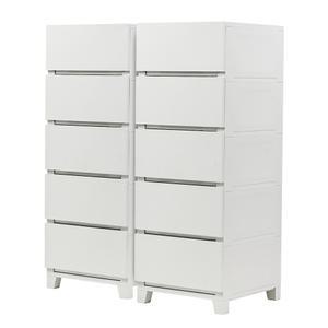 2개세트 국내제작 캔버스 5단 플라스틱 서랍장 수납장 장난감 속옷정리함 침실서랍장