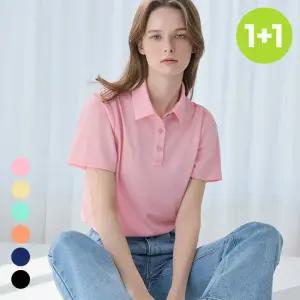 에버라스트 여성 반팔 티셔츠 기본티 PK 반팔티 2장 세트