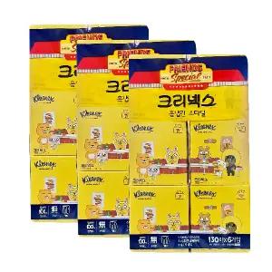 크리넥스 홈냅킨 스타일 미니 카카오 130매 6입 X 3팩 테이블 냅킨