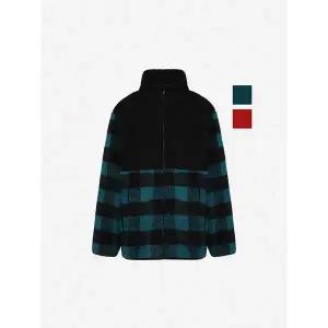 [뱅뱅]공용 배색체크 플리스 집업 점퍼 NUI504 _P405646328