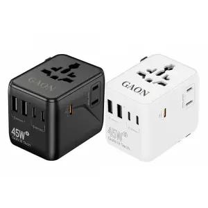 가온 해외 여행용 멀티어댑터 PD45W GaN 5포트 초고속충전 110V 멀티탭
