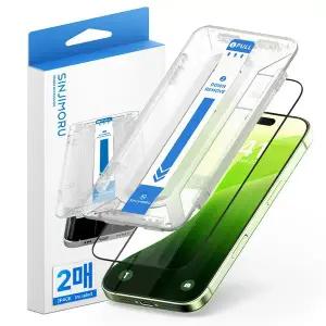 [신지모루] 아이폰 3중 타이탄 강화유리 2매 액정보호필름 아이폰 17 16