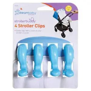 유모차 클립 블루 4P 유모차 담요집게 커버 고정집게