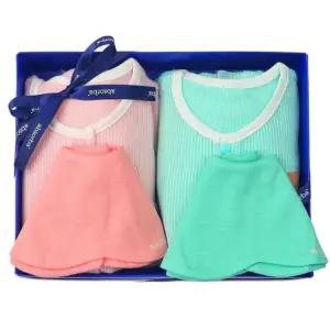 [갤러리아] (압소바쌍둥이출산,백일,내의세트)호루7부우주복핑크+민트세트(A11-106D1SET)