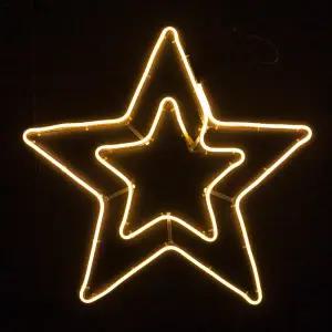 아트박스/플라워트리 크리스마스 네온플렉스 별 조명 전구 웜 55cm 장식