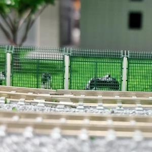 시뮬레이션 금속 울타리 모델 N 스케일 보호 가드레일 8개 기둥 포함 철도 레이아웃 테이블 장면 디오라마