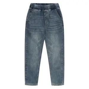 [보리보리/에꼴리에]남아 기모 밴딩 데님 워싱 테이퍼드 팬츠 21D1205_BL