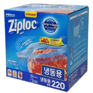 지퍼락 더블지퍼백 중형 220매 냉동용 gx