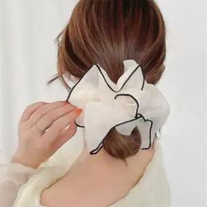 사러왕왕쉬폰 곱창머리끈 시스루 곱창밴드 반짝이 머리끈 레이스 헤어끈 왕곱창 똥머리끈