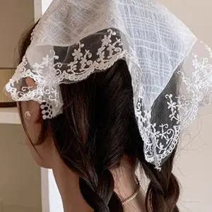 레이스 두건스타일 머리띠 헤어밴드 ST461