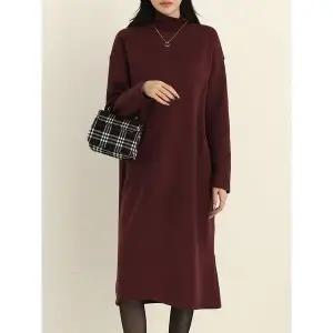 [시크루즈]셀벤 기모 폴라 박스 롱 원피스 BDOP111_P409076427