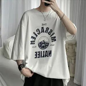 남자 레터링 루즈핏 반팔티 힙한 여름 스트릿룩 박스 핏티 오버 커플 무지 남성 캐주얼 박시 남녀공용셔츠