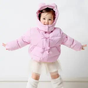 베베누보 덕다운 리본 아기패딩 유아 오리털 점퍼