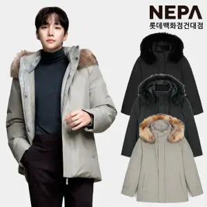 [롯데백화점]네파 남성 아르테 미드 다운자켓 이준호착장 미드 구스 코트 겨울 패딩 7K72077