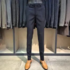 [바쏘](마산점)스마트 스트레치 히든밴딩 기모스판 남성겨울정장바지 [네이비]