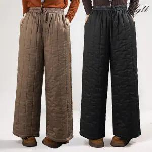 [헬리꽁땡] 누빔 패딩 와이드 팬츠 2종