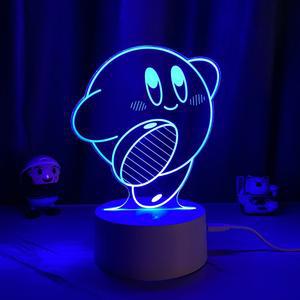 별의 커비 7색 무드등 피규어 닌텐도 스위치 커비 탐험 동맹 시리즈 공식 디자인 장식품