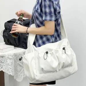 캐주얼 크로스백 빅 포켓 메신저백 가방 아이보리