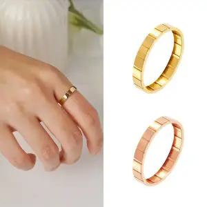 [골드앤] 14K 어반블록엣지 반지 [3mm]