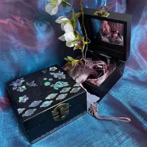 아트박스/오렌지몰 자개공예 DIY 전통 자개스티커 전통사각보석함2(옵션)