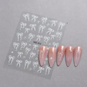 발레코어 리본 네일스티커/네일아트/네일/스티커/간편한/아트/귀여운/꾸미기/셀프/숙녀/여성/여자/장식