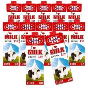 믈레코비타 수입 폴란드 멸균우유 아이러브밀크 1000ml, 12개