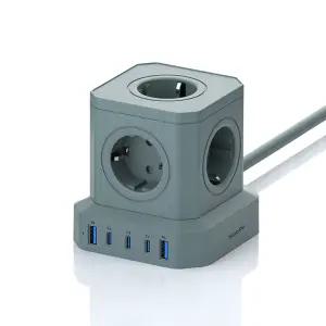 65W 노트북 초고속 고용량 밀리터리 캠핑 큐브 USB 멀티탭 5구 CPS01