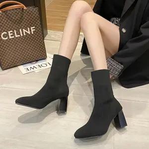 삭스부츠 여성숏부츠 니트앵클부츠 가을겨울신발