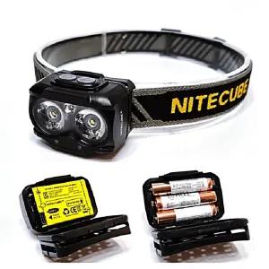 등산랜턴 건전지겸용 안전모랜턴 E헤드랜턴 센서 NITECUBE LED헤드랜턴 충전식 안전모