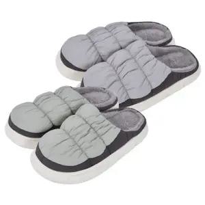 패딩 슬리퍼 따뜻한 푹신한 실내화 겨울 털 슬리퍼 여성 방한화 거실화 슈즈 거실 덧신 방한 남성