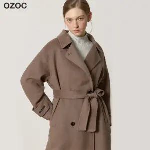 오조크 핸드메이드 더블 버튼 벨트 코트