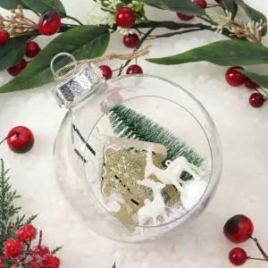 크리스마스장식 투명 볼(12cm) 트리 오너먼트