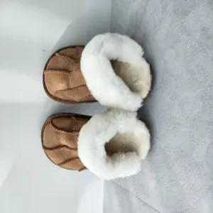 [모노폴로지][MD추천FW]천연 양털 스웨이드 데일리 슬리퍼 보스턴뮬 양털슬리퍼 크록스 양털 부츠